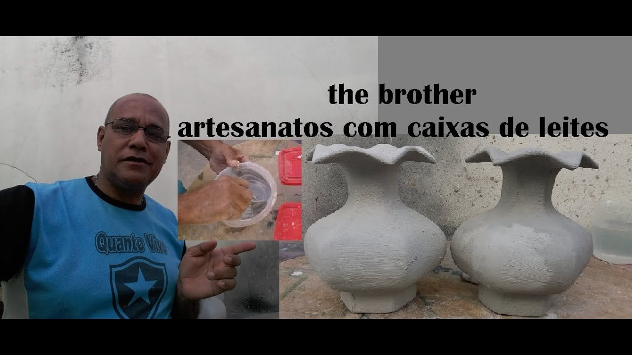 Massa para dar acabamento/ vasos de cimento moldes de caixas de leites