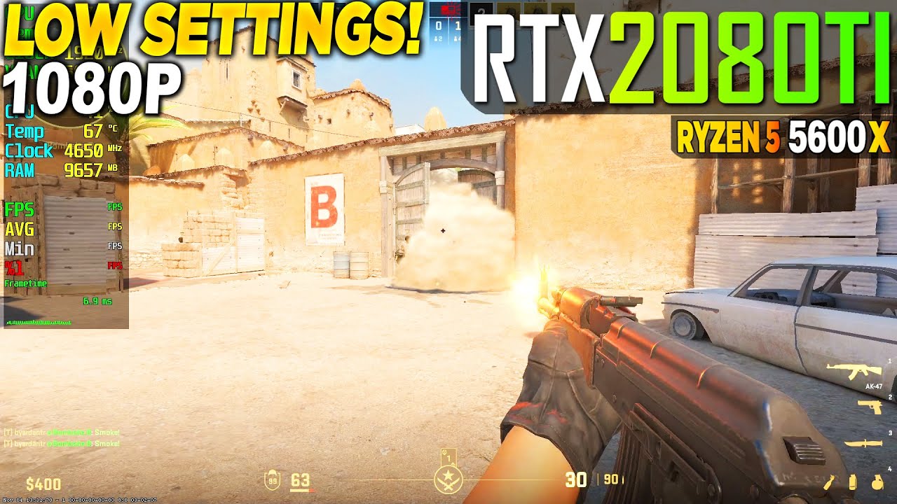 Counter Strike 2 RTX 2080 Tİ + Ryzen 5 5600x - 1080p Low,