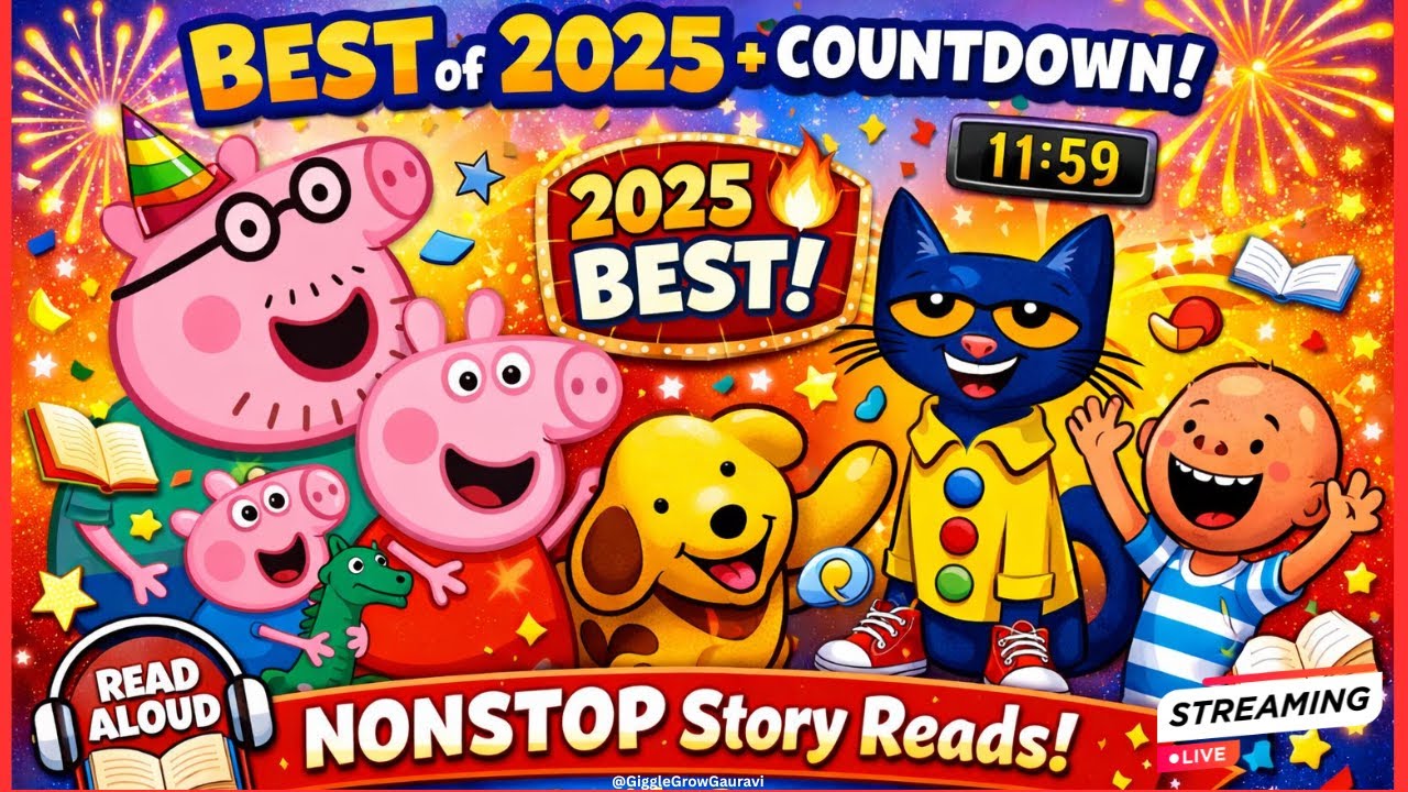 Happy 2026: 🐷Peppa Pig, Pete the cat,No David & Spot's Magical New Year🎆 |  Read Aloud for Kids🎉