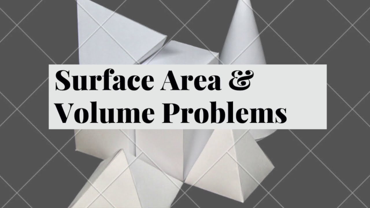 Math 10C:  Surface Area and Volume Problems