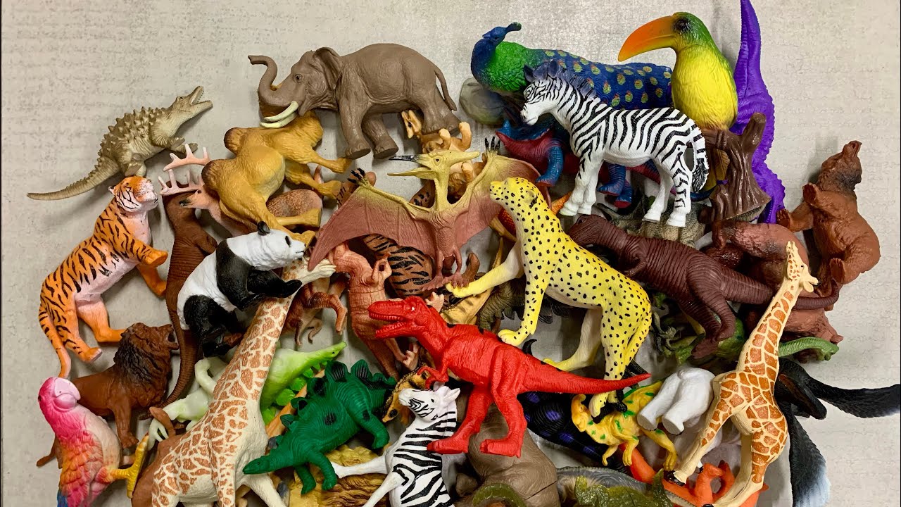 ASMR Relaxing Dinosaur And Animal Toy Collection Tapping sounds || No talking