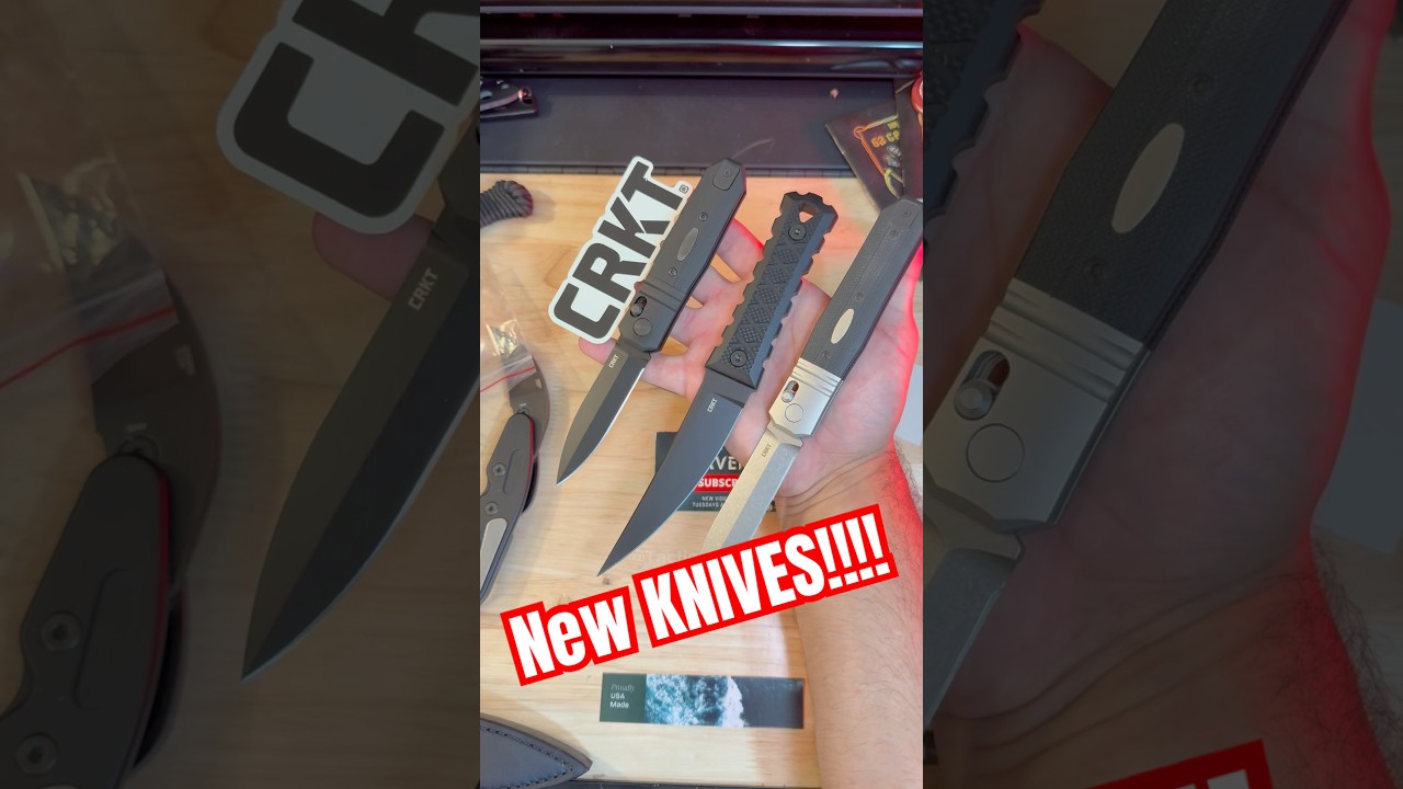 These New Knives From CRKT are NICE!!😍🔪 #unboxing #knifeskills #crkt #shortsviral