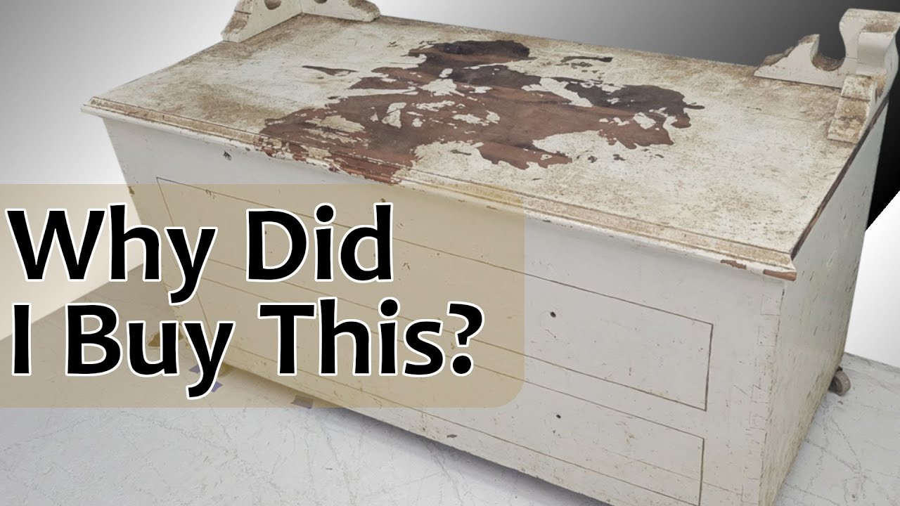 Disgusting cedar chest makeover