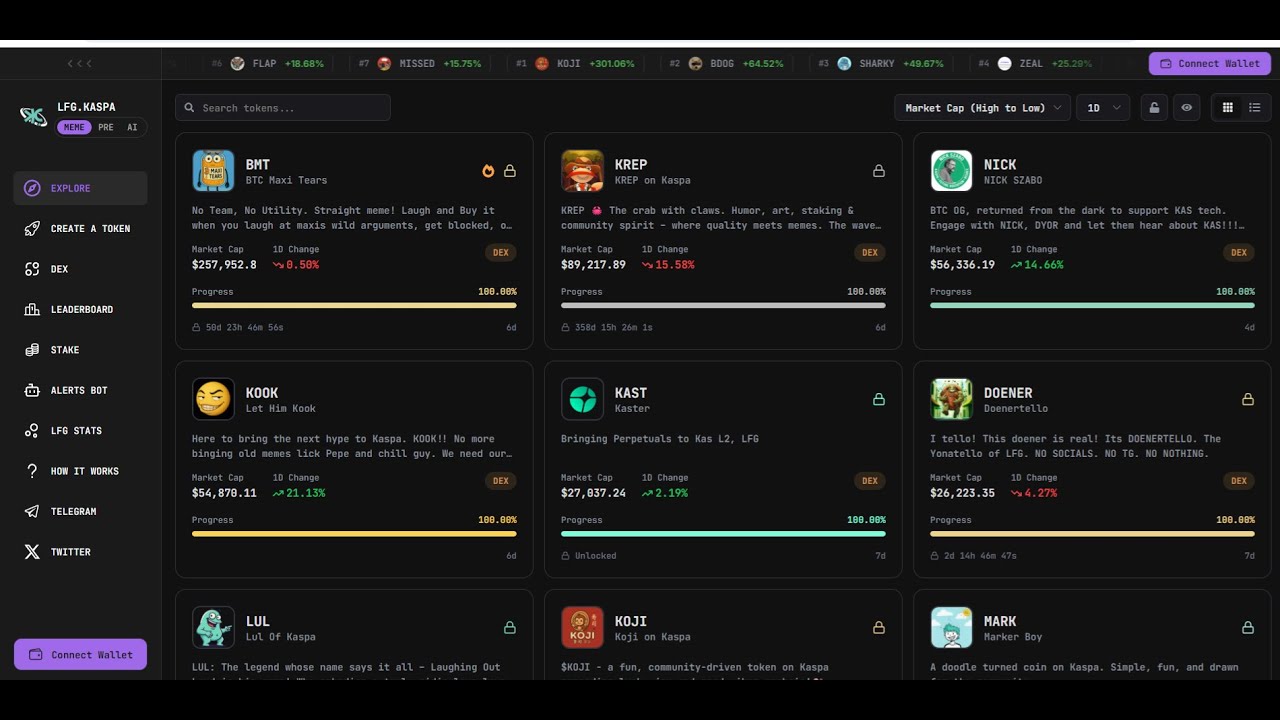 How To Buy Coins On LFG.Kaspa