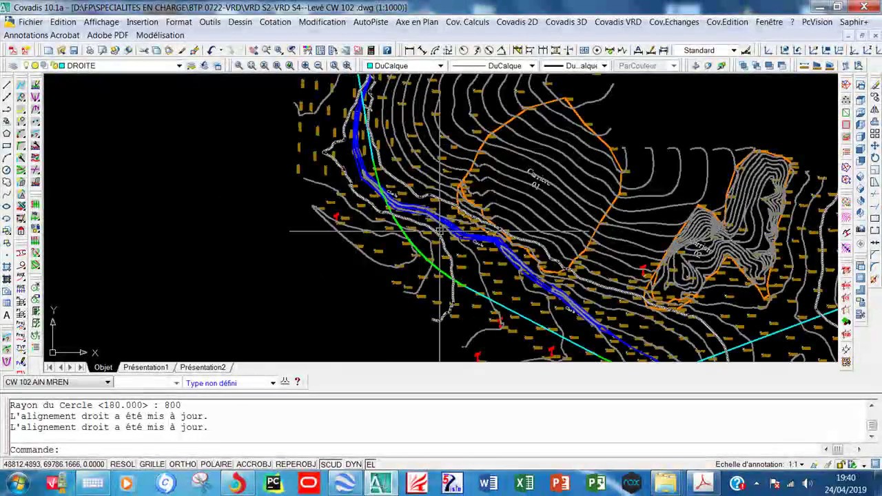 13- TRACE EN PLAN SUR COVADIS (Cours INSFP BTP CHLEF)
