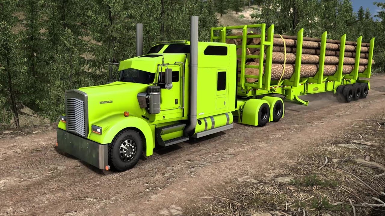 Kenworth W900 - Hauling Logs - American Truck Simulator