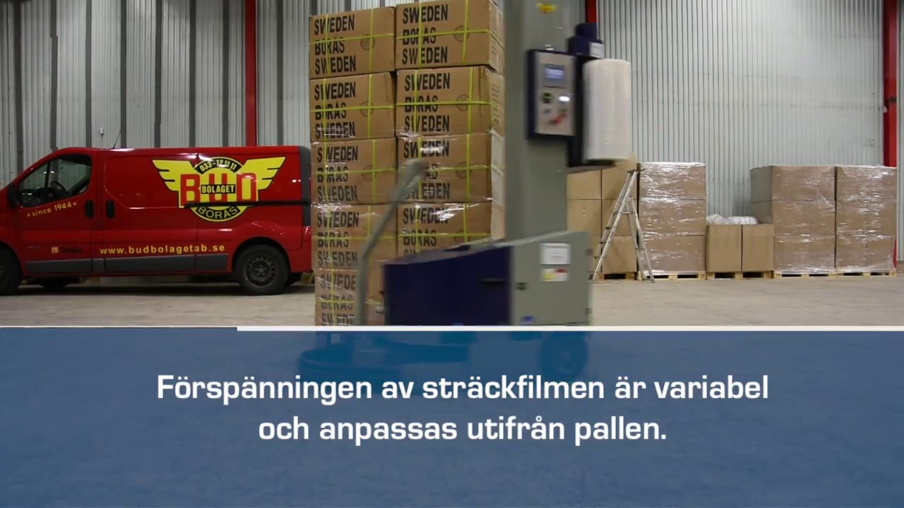 PallPack 2000 Robot Str&auml;ckfilmsmaskin hos Budbolaget AB