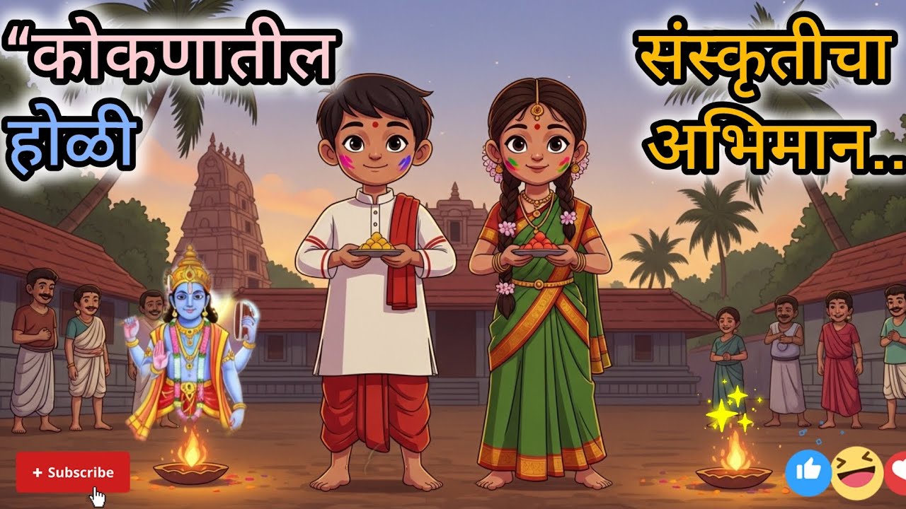 कोकणातील होळी | होलिका दहनाची परंपरा आणि प्रह्लादाची कथा | Konkan Holi Festival 🔥 #2danimation 