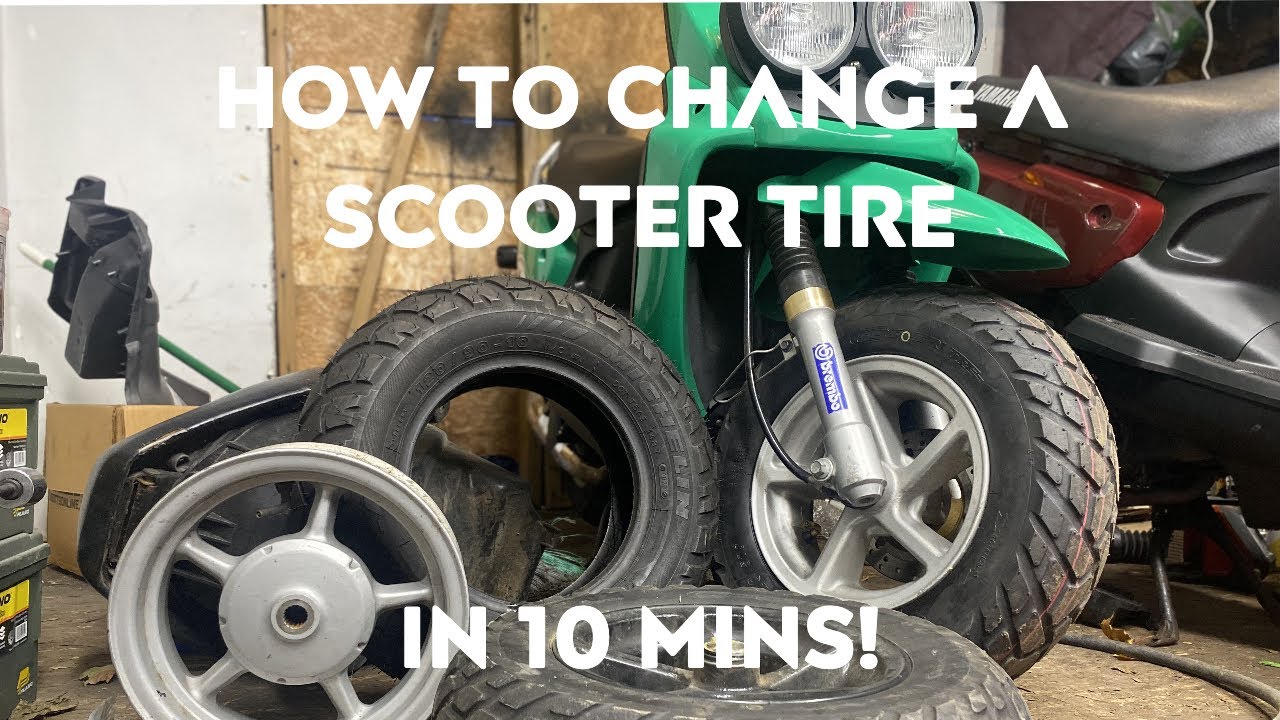 HOW TO CHANGE A SCOOTER TIRE in 10 MINS