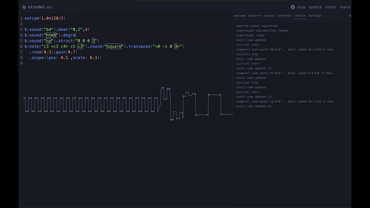 Strudel Live Coding #1: Starting Out as a Beginner