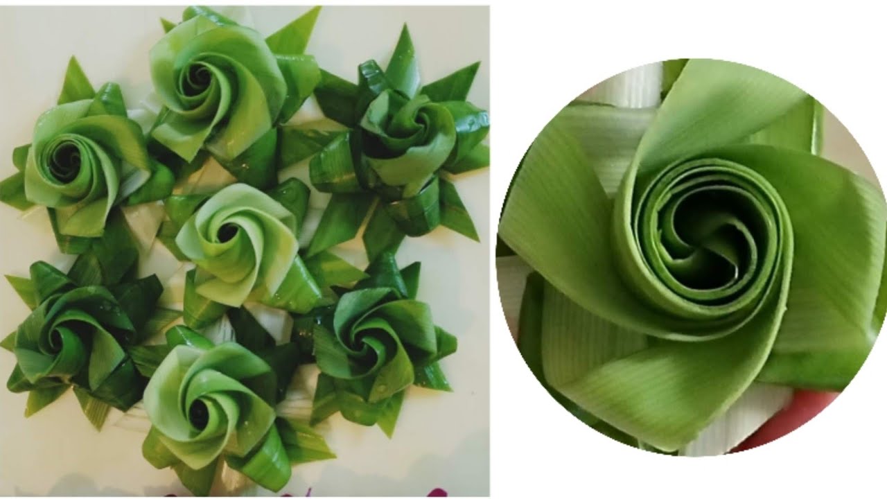 วิธีพับดอกกุหลาบใบเตย  Pandan
