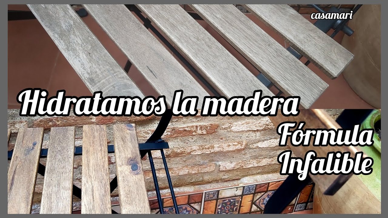Hidratar los muebles de madera🪑de exterior 😱 F&oacute;rmula Infalible #tips #limpiar #casa