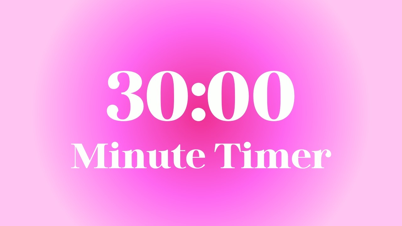 30 Minute Timer for Study, Work & Focus  |  Pink & Purple Auras