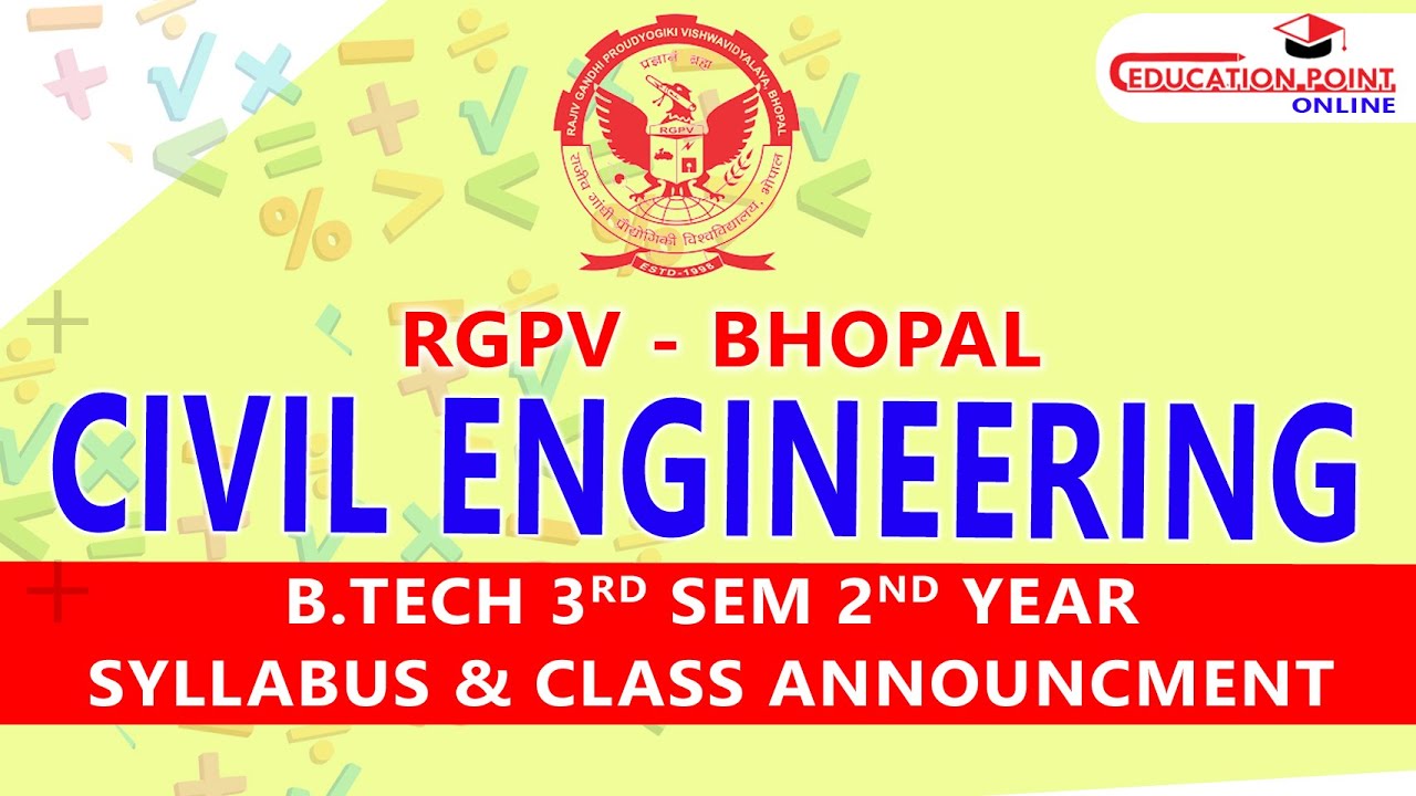 Civil Engineering (CE) RGPV B.Tech 3rd Sem 2nd Year Syllabus  | RGPV Civil B.Tech 3rd Sem Syllabus