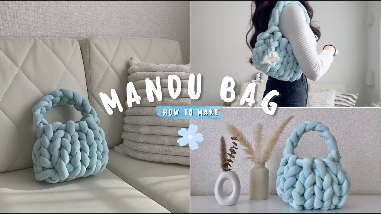 【道具不要！・簡単DIY】🇰🇷韓国で人気のマンドゥバッグ作ってみたvlog💙