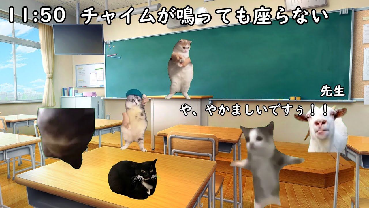 猫ミームが流行ってしまった学校の日常