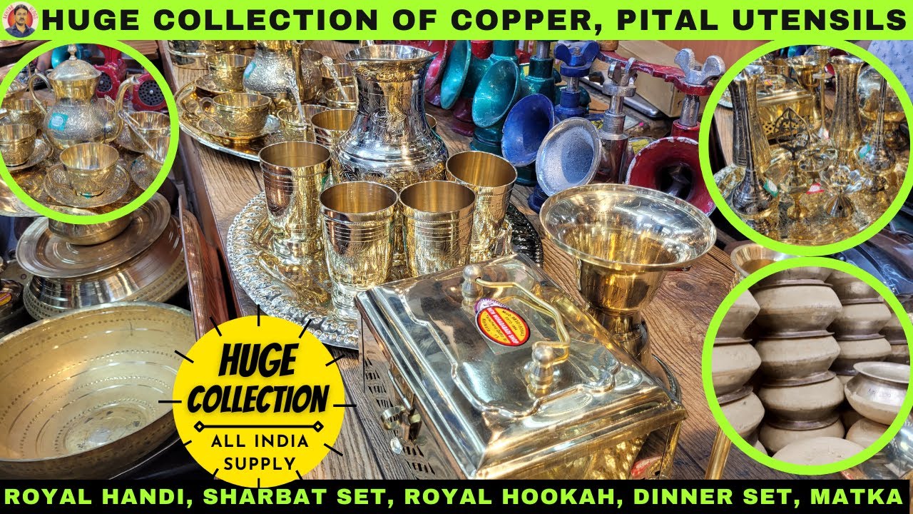 Pure Copper Utensils & Brass Utensils Items Wholesale & Retail | Huge Collection of Crocker