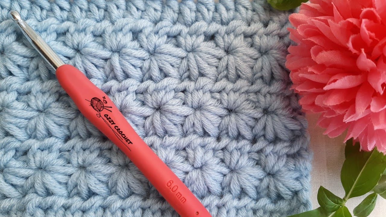 كروشيه غرزة النجمة _  star stitch