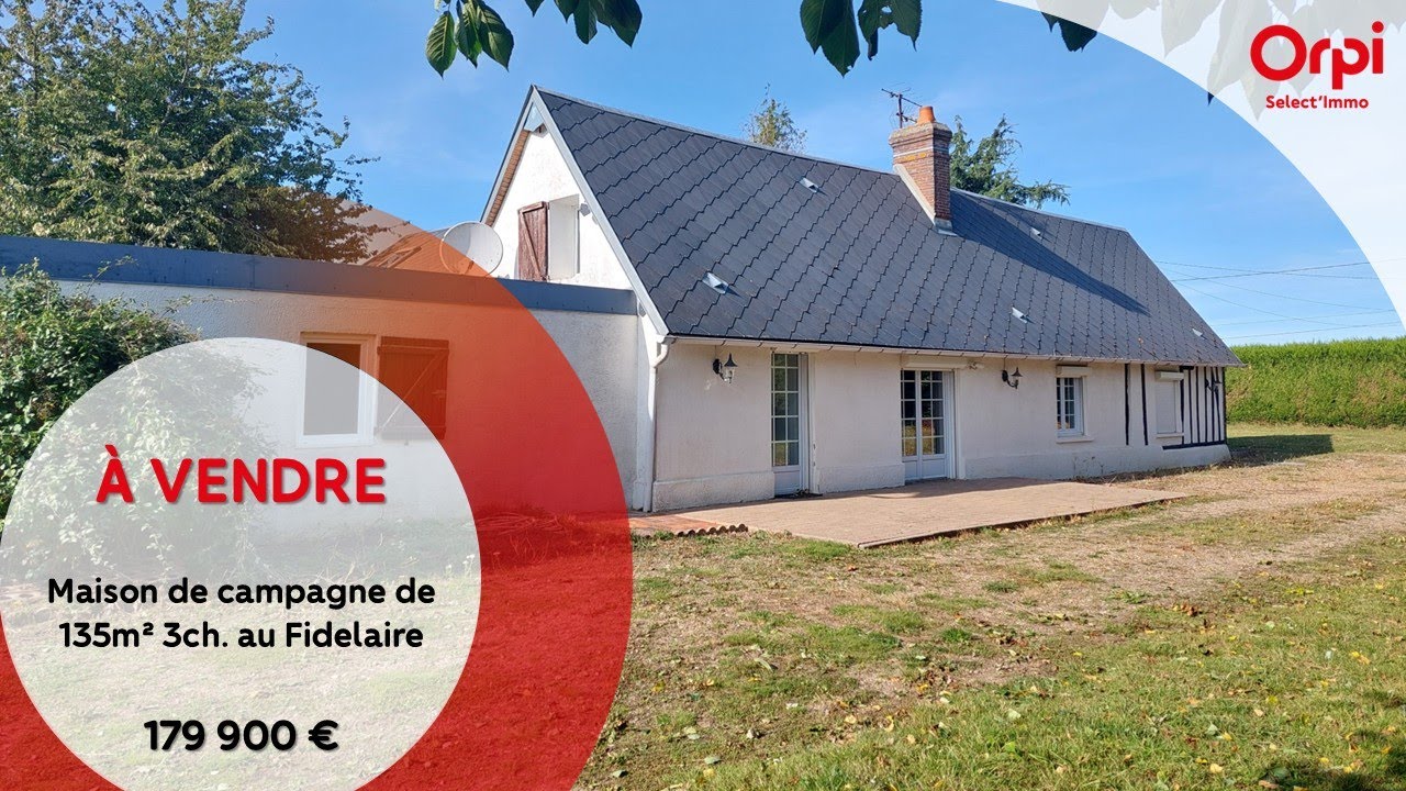 &Agrave; VENDRE - 179 900&euro; - Maison de campagne 135m&sup2; au Fidelaire