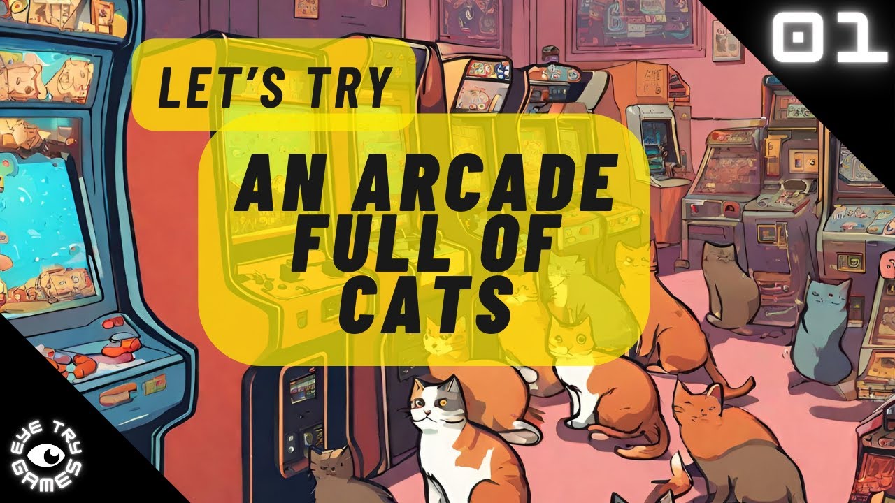 Trying My New Favorite Arcade Cat game! Let's Try An Arcade Full of Cats