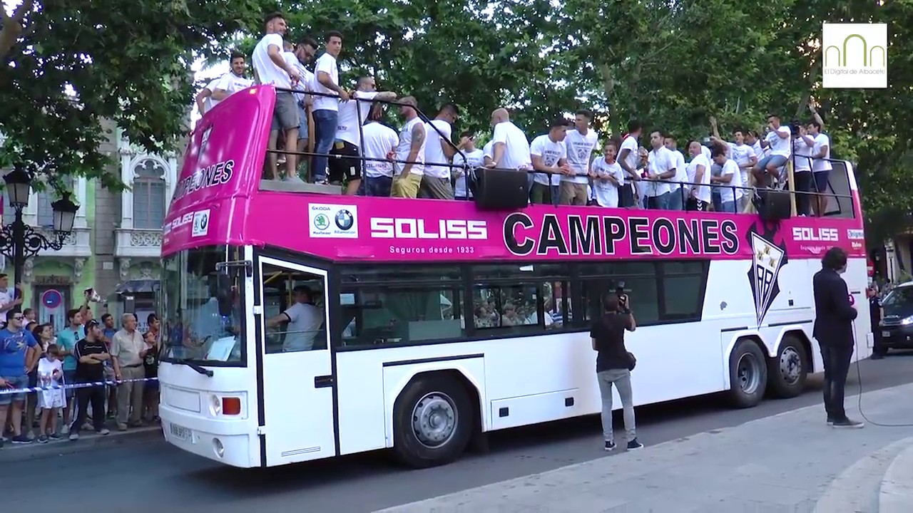 Celebración del ascenso del  Albacete Balompié