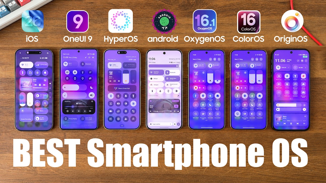 iOS 26 vs One UI 9.0 / HyperOS 3.1 / Pixel OS / OxygenOS / ColorOS / OriginOS