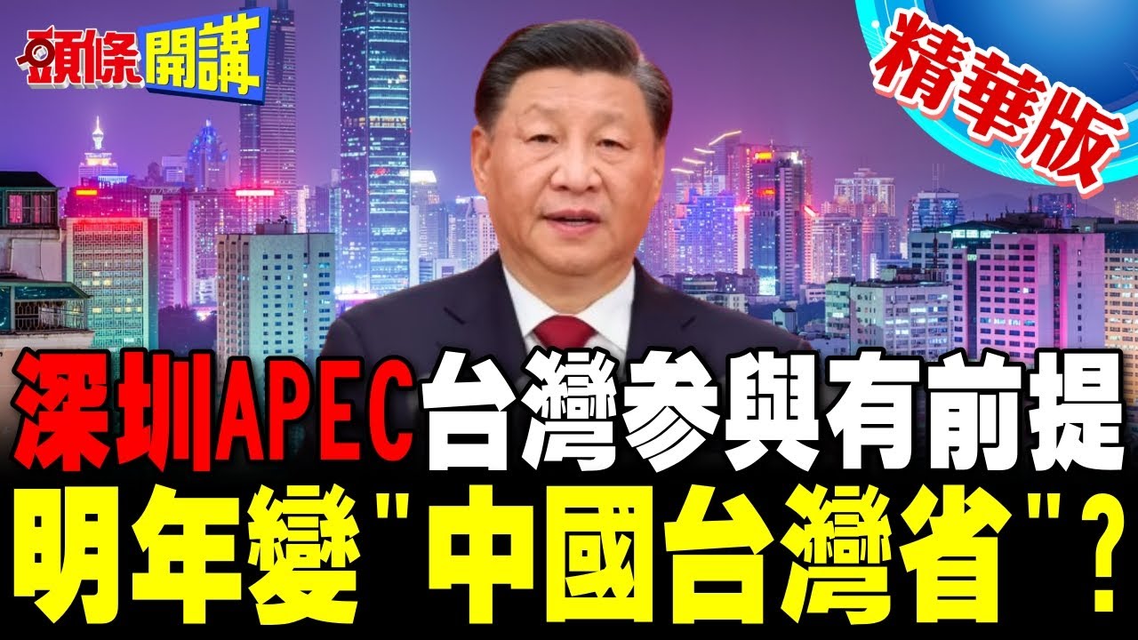 深圳APEC峰會台灣參與有前提! |  再不接受一中原則 明年就變