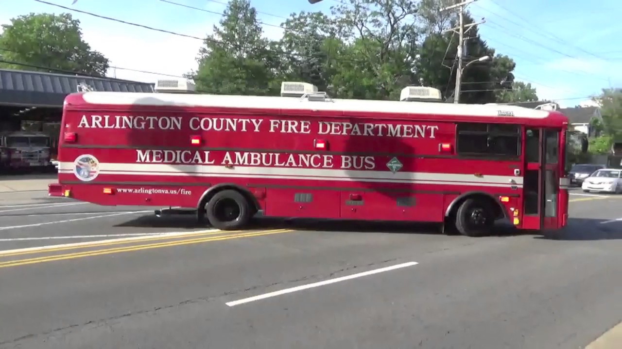 Mobile Command Unit 100, and Medical Ambulance Bus 100 Responding (VERY RARE)