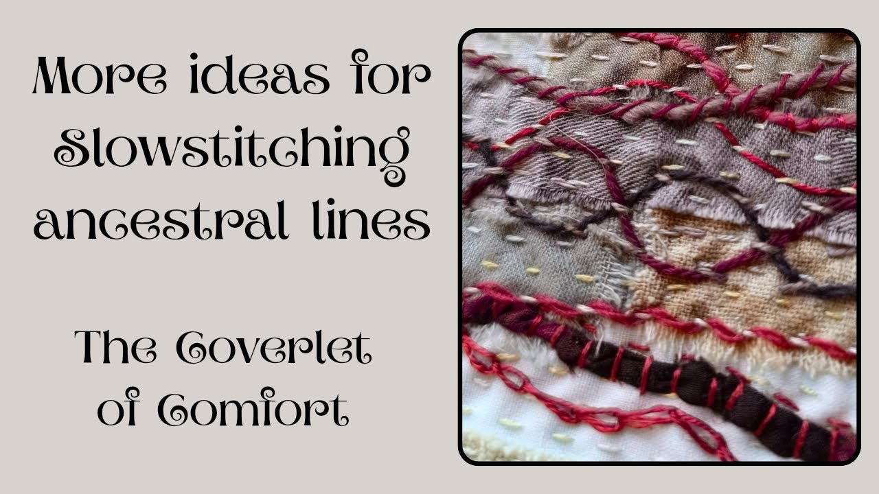 Interlacing running stitches and another way to couch