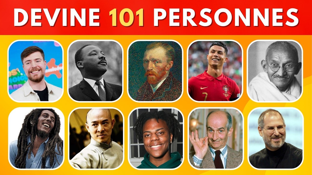 DEVINE 101 PERSONNALITÉS! (99% Echouent 😱) | 3 SECONDES pour répondre | Quiz Culture Générale