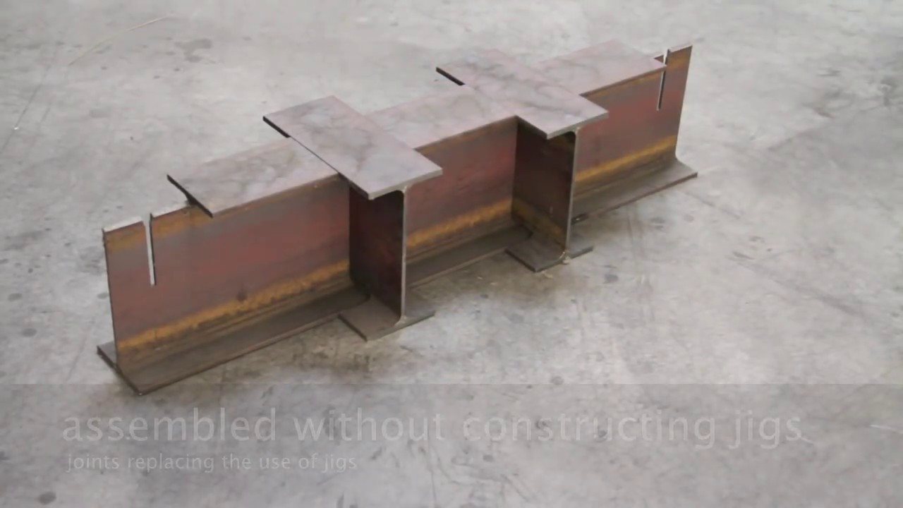 ideas to assemble H steel beams without using the jigs assembly