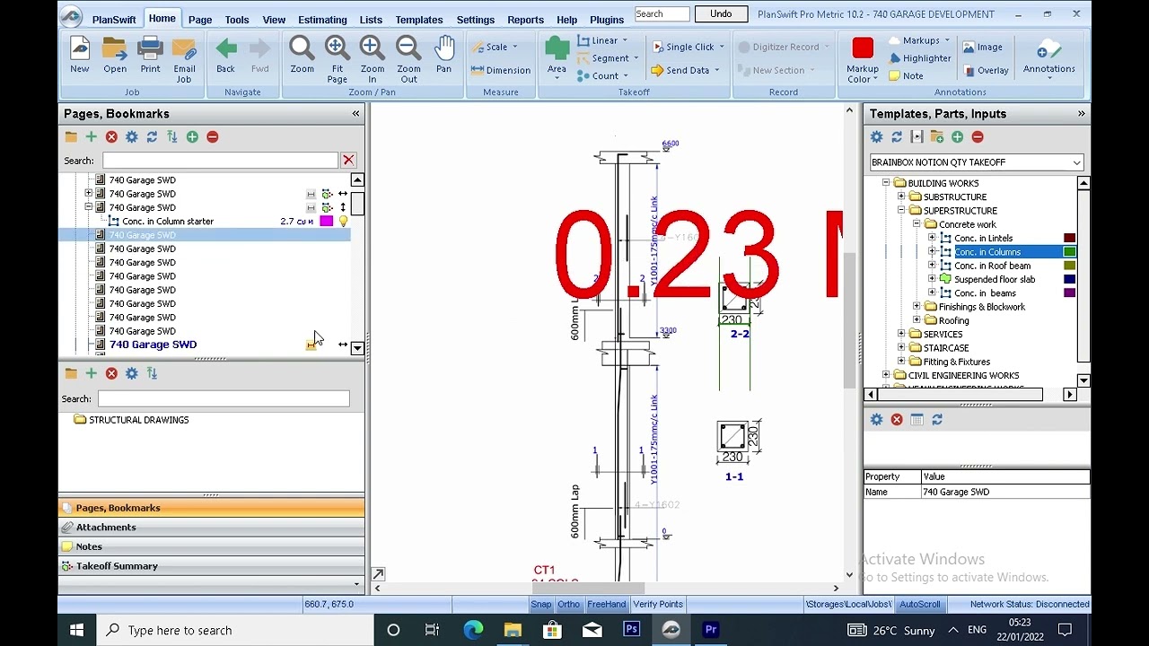 PLANSWIFT TUTORIAL FOR CONCRETE IN LINTELS AND COLUMNS TAKE-OFF TEMPLATE TUTORIAL