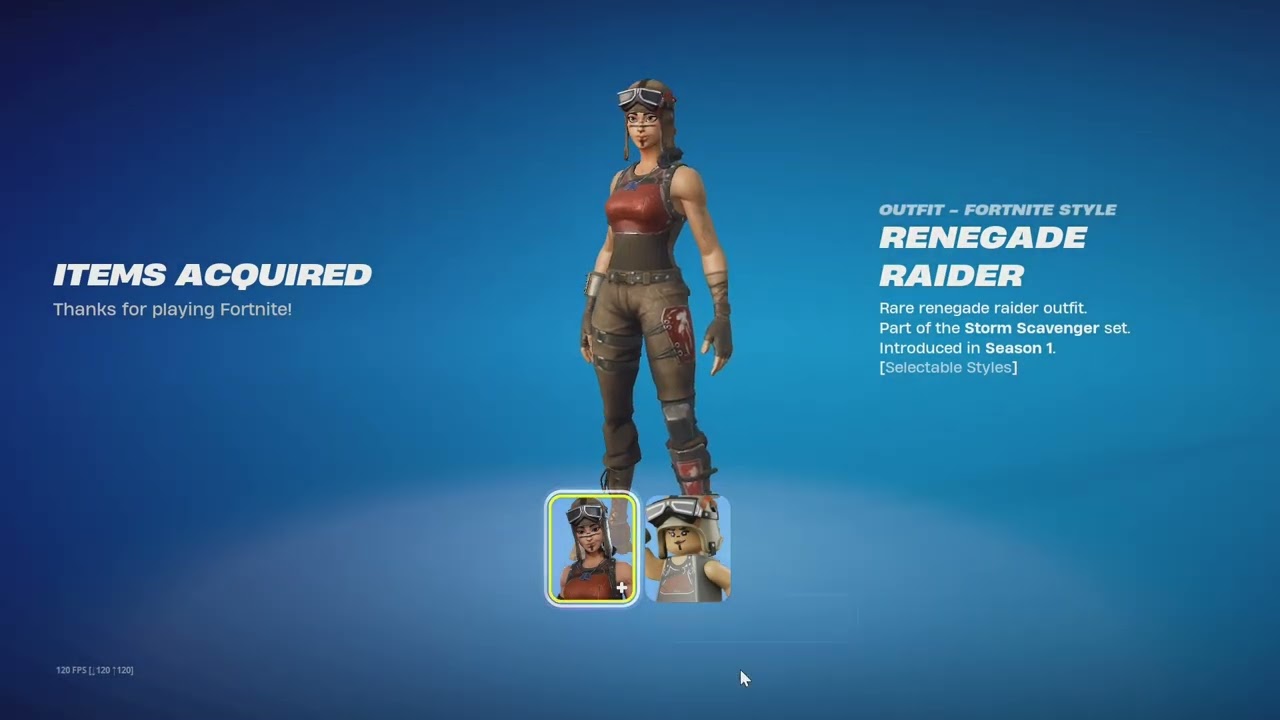 Buying Renegade Raider in OG Season Shop