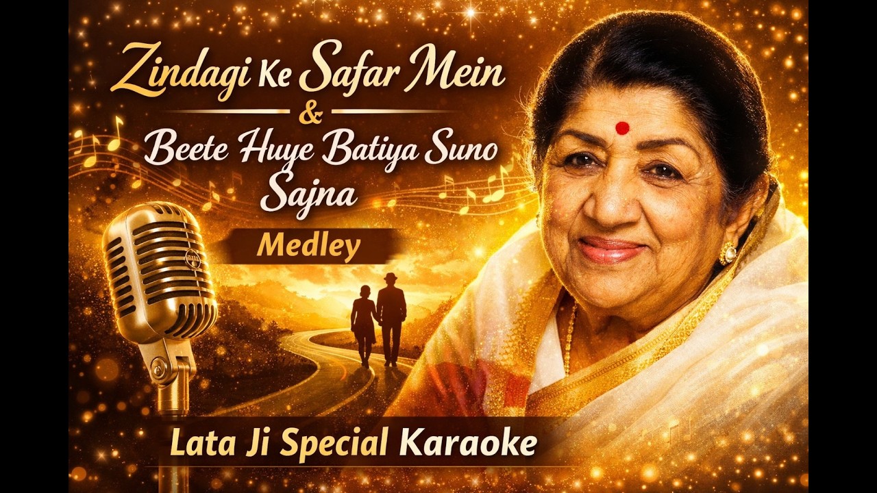 Zindagi Ke Safar Mein & Beete Huye Batiya Suno Sajna Medley | Lata Ji Special Karaoke |
