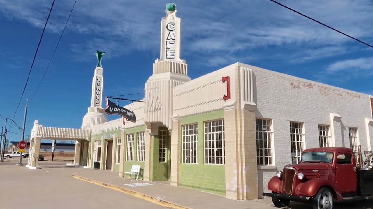 Route 66 Road Trip Thru Texas - State Line / Cadillac Ranch / U Drop Inn / Midpoint Cafe & Much More