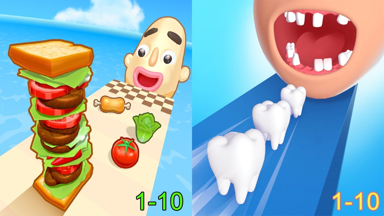 Sandwich Runner VS Smile Rush Android iOS Gameplay #1