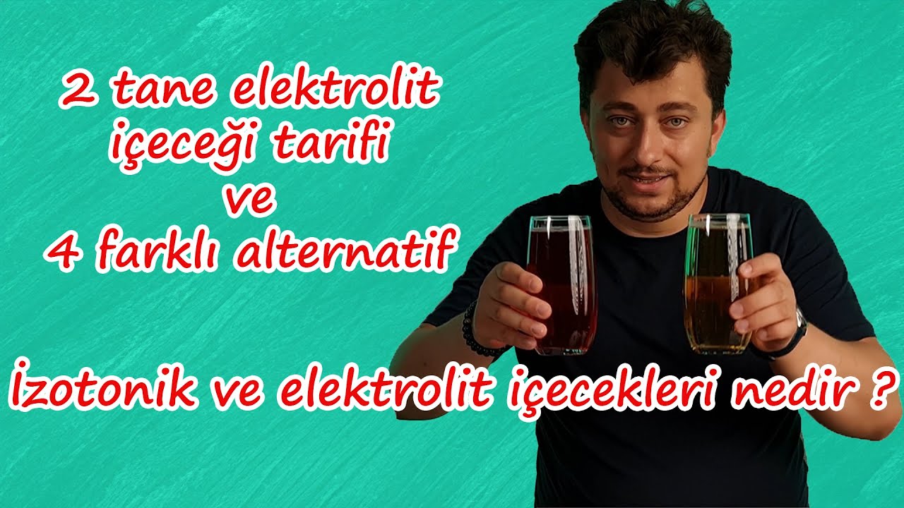 İzotonik ve elektrolit içecekleri nedir ? | 2 tane elektrolit içeceği tarifi ve 4 farklı alternatif