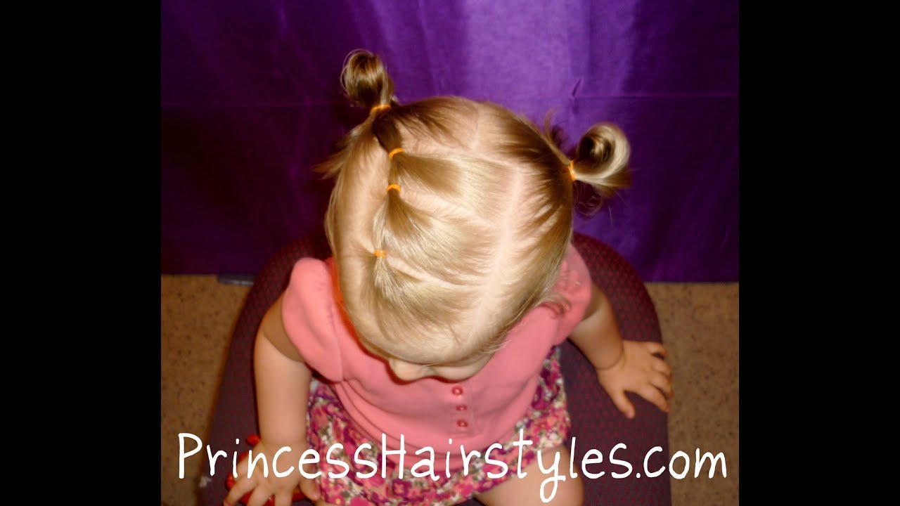 Toddler Hairstyles, Elastic Braid Pigtails