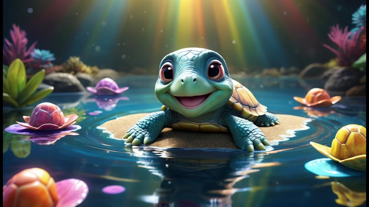 Minecraft Baby Turtle Rode a Rainbow Log | Nursery Rhymes for Kids & Baby Songs