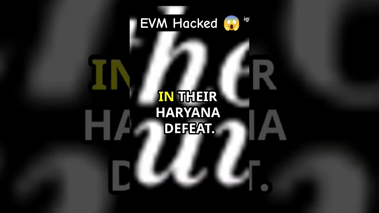 Haryana Elections 2024: Rigging Allegations & EVM Controversy Explained!  #news #shorts #trending