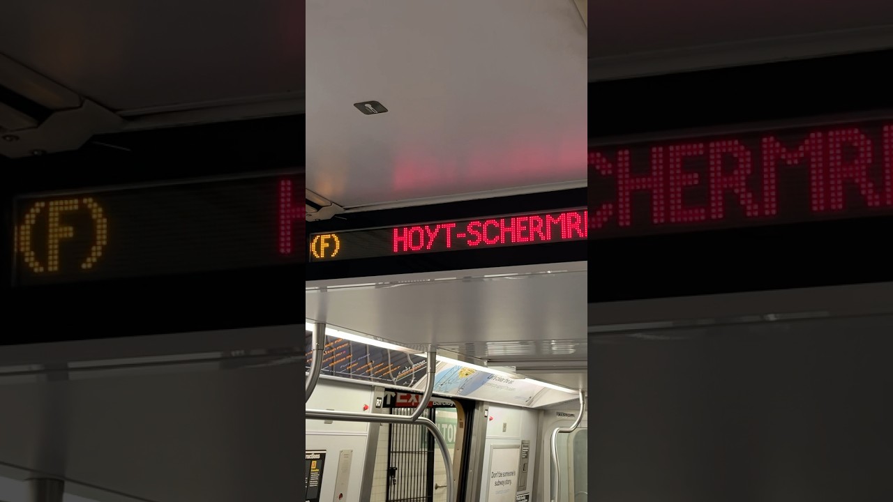 R160 (F) Train to Coney Island via the (G) line Announcement #nycsubway #r160