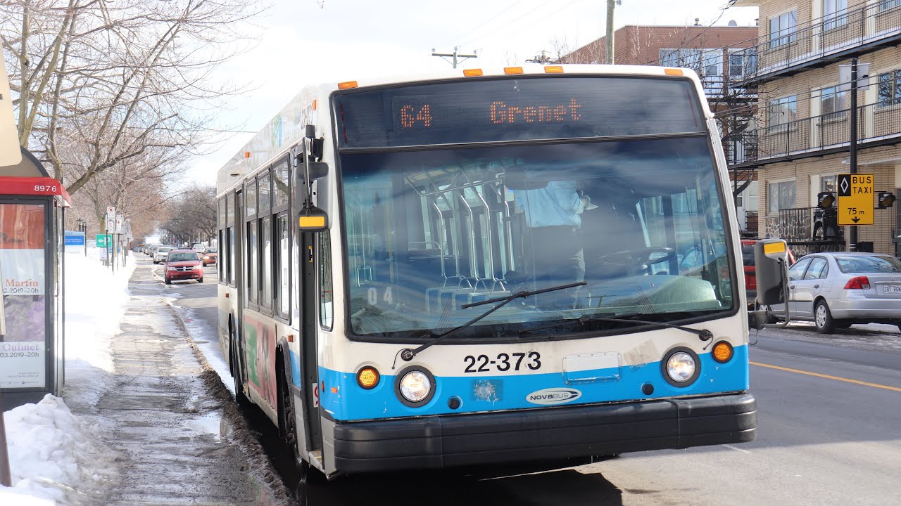 A Ride In STM 22-373 On The 64 Grenet! (2003 NovaBUS LFS Ride)