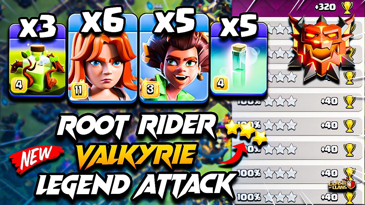 Th17 ROOT RIDER & VALKYRIE Attack (Town Hall 17) Best Legend Attack | Best TH17 Attack Strategy 2025