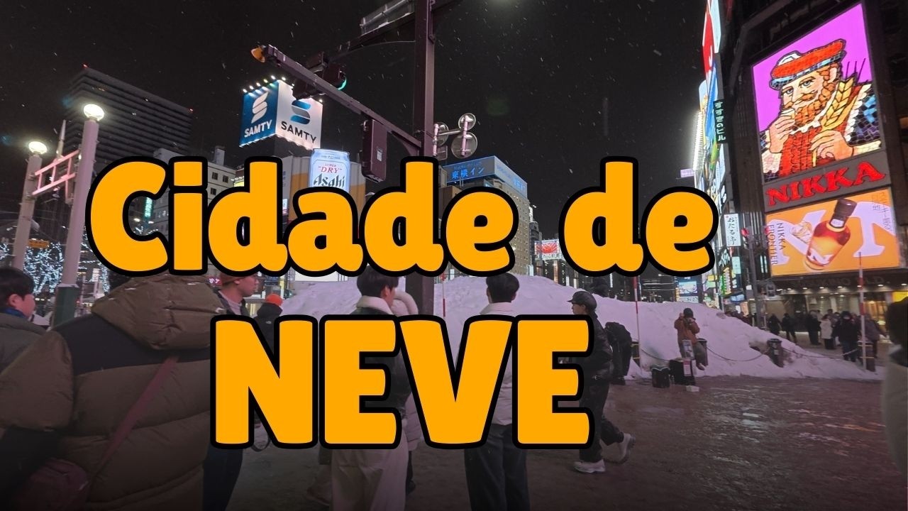 Cidade de Neve no JAPÃO - Andando em SAPPORO 