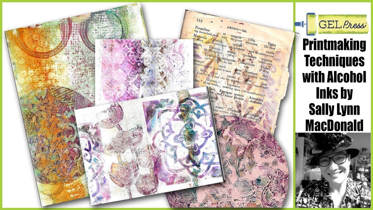 Gel Press Printmaking with Alcohol Inks by Sally Lynn MacDonald