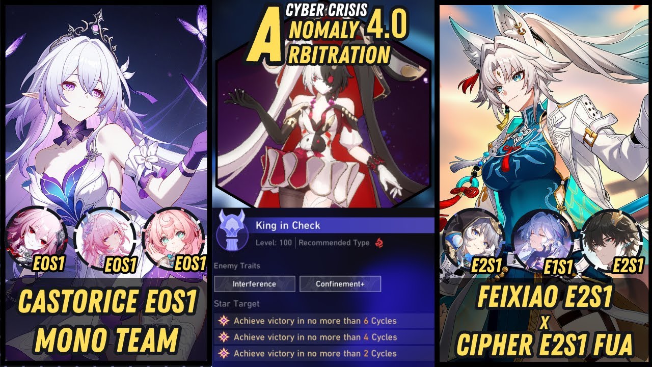 V3 | Castorice E0S1 Mono Team x Feixiao E2S1 x CIpher E2S1 FUA | New Anomaly Arbitration 4.0