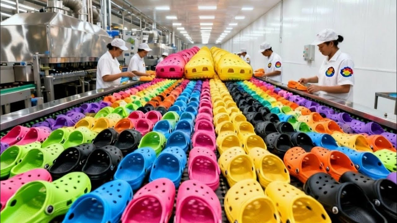 Inside the Crocs Factory 👟🏭 | How Millions of Colorful Shoes Are Made at Massive Scale