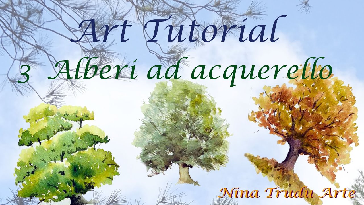 Prova questi tre modi per dipingere alberi! Tutorial semplice