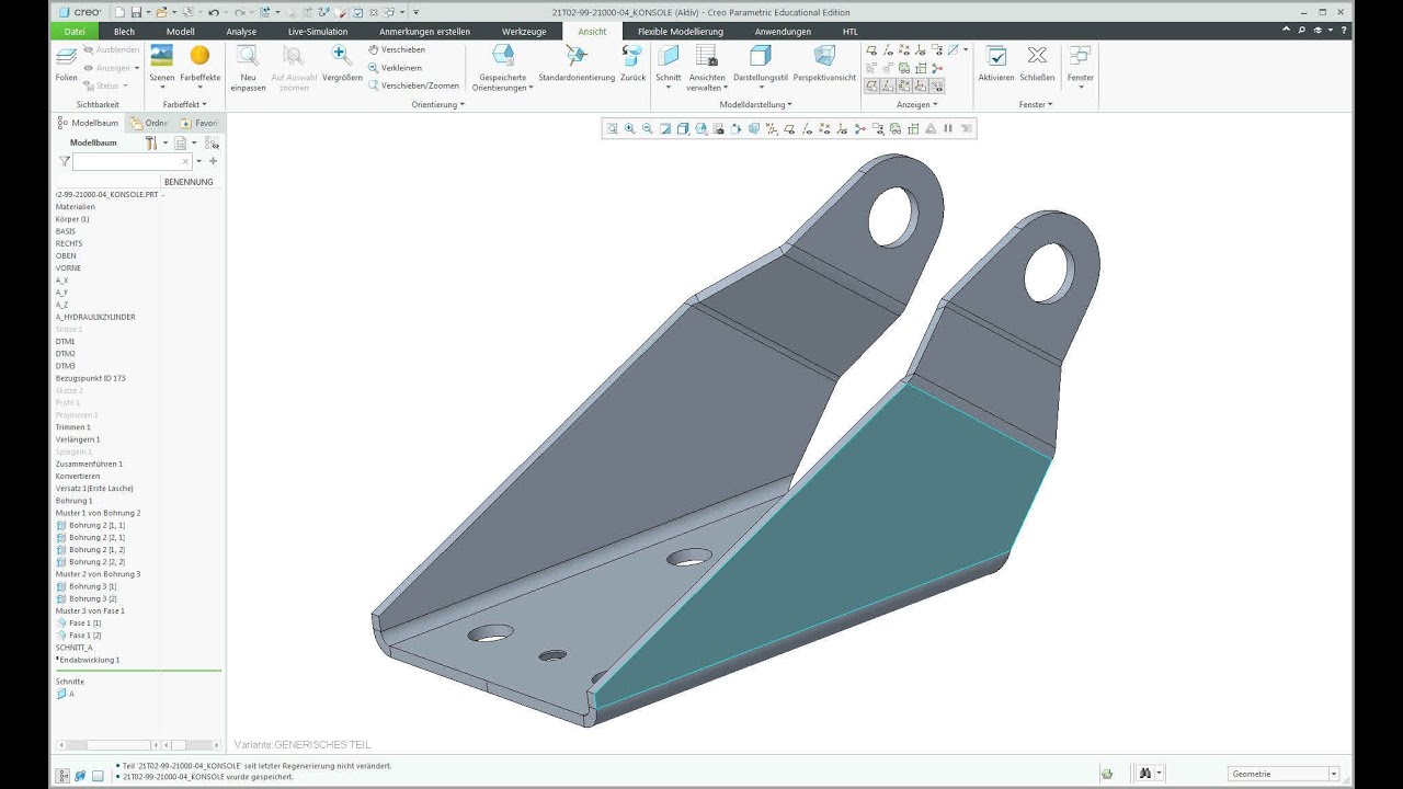 Creo - Blechkonsole Hydraulikspanner
