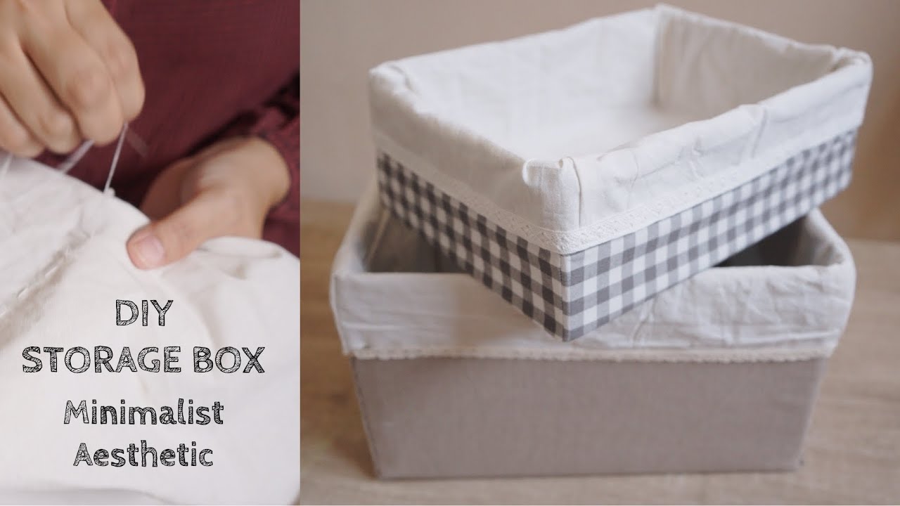 DIY Room decor || tutorial membuat storage box dari kardus || minimalist aesthetic